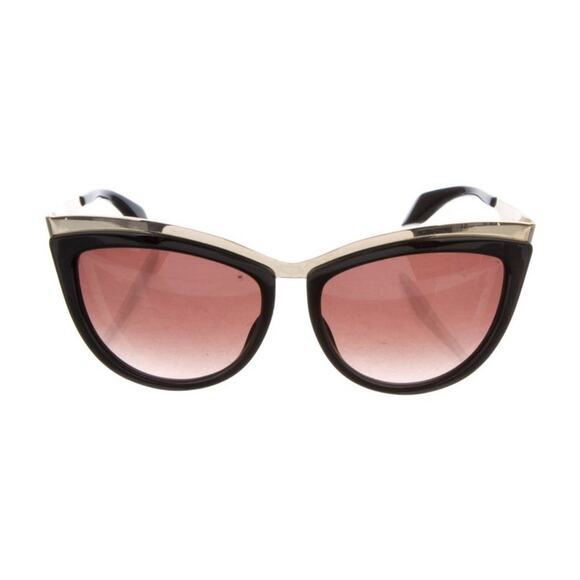 Alexander McQueen AMQ 4251 S 8JEJ6 Oversized Cat Eye Black Sunglasses With Case - Picture 3 of 8